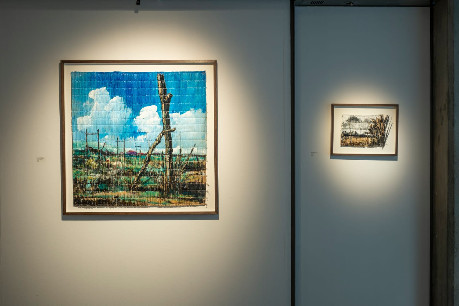 Fumani Walter Maluleke contemporary South African fine art painted on traditional woven African grass mat